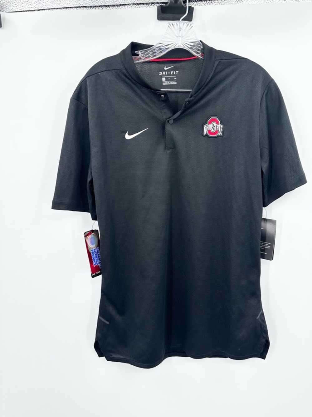 Nike Ohio State Buckeyes Men's Black Dri-Fit‎ Short Sleeve Polo NWT Size Small